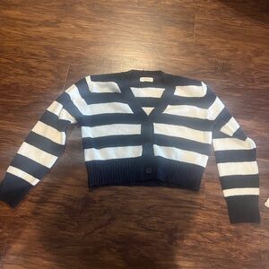 Striped Black and White Women's Sweater